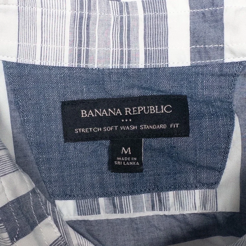 Banana‎ Republic Striped Stretch Soft Wash Standard Fit Shirt, Men's Medium